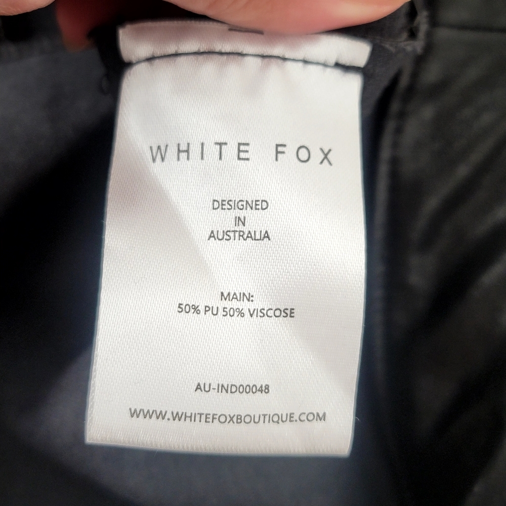 NWT White Fox Boutique "Bring The Style" Wide Leg PU Pants - Size XL Y2k - Picture 5 of 17